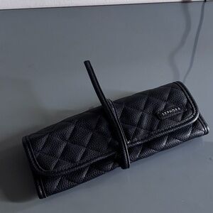 Sephora Black Quilted Brush Foldable Case